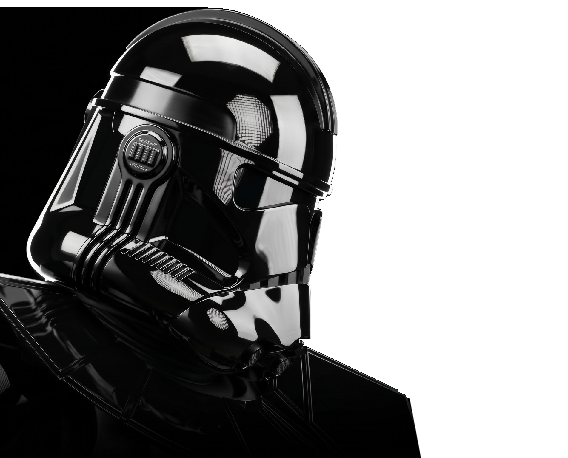 Glossy black clone trooper helmet